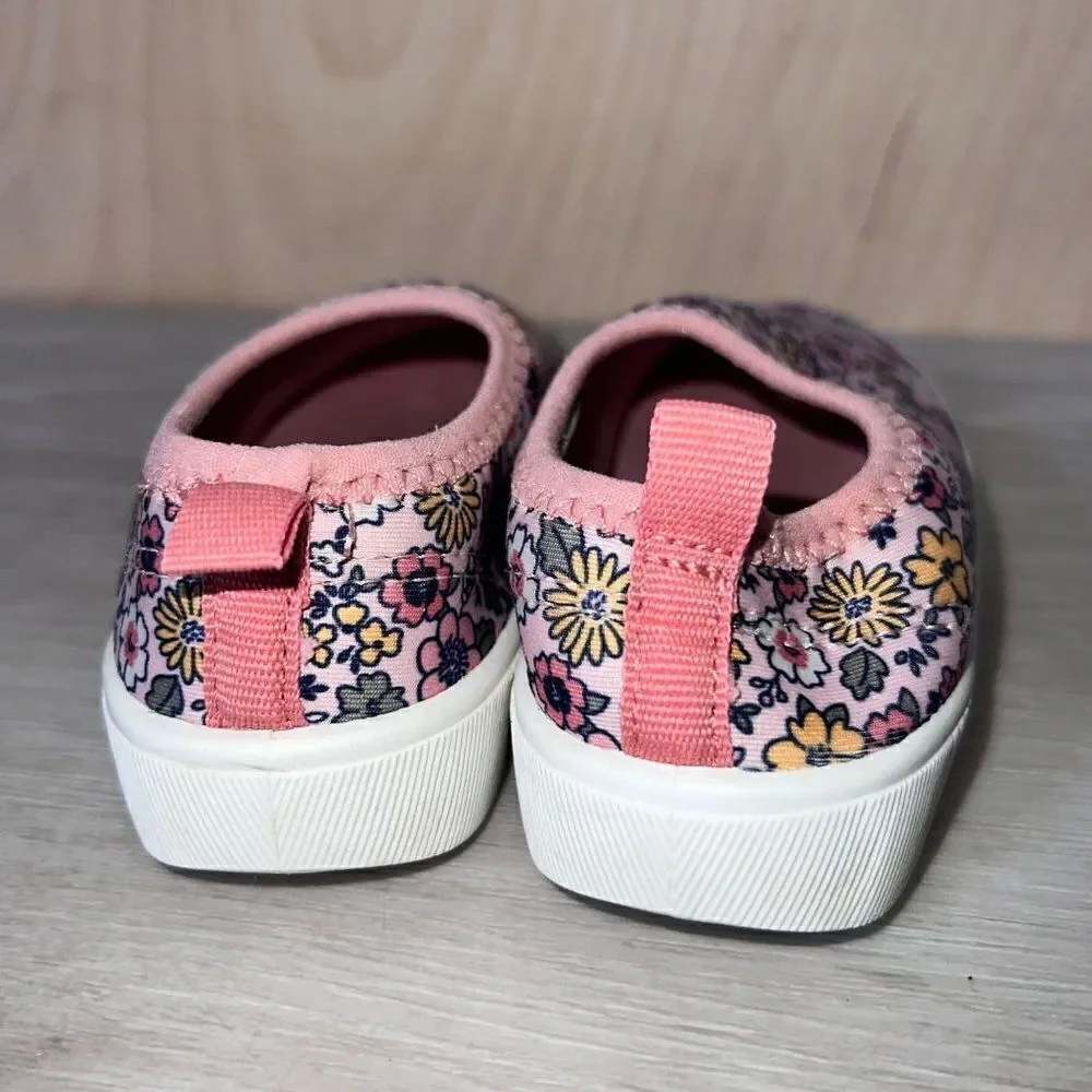 Simple Joys by Carters Kimmie‎ Kaia Aqua Shoes Pink Floral Toddler 7M